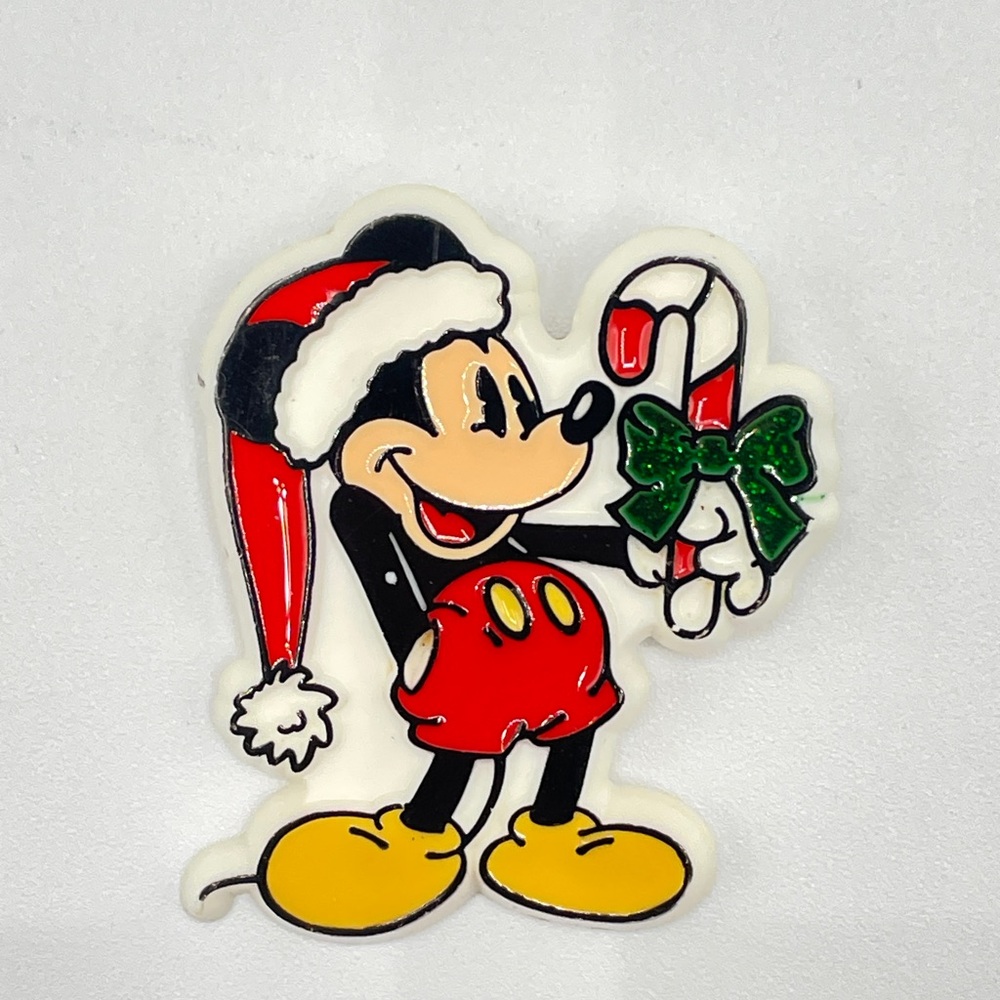 Disney Mickey Mouse Christmas Pin- Red and Green